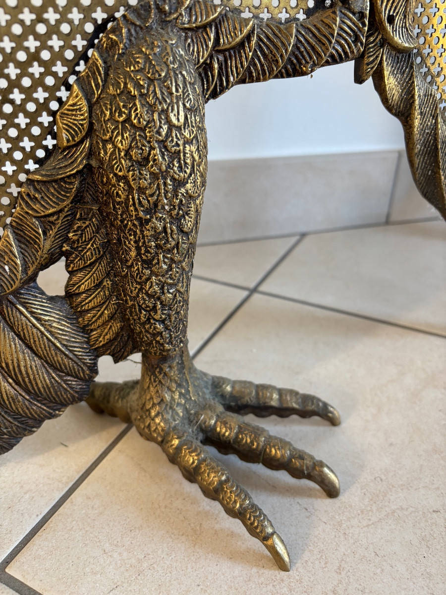 Aigle Pare étincelles en bronze milieu 20éme Siècle -photo-3