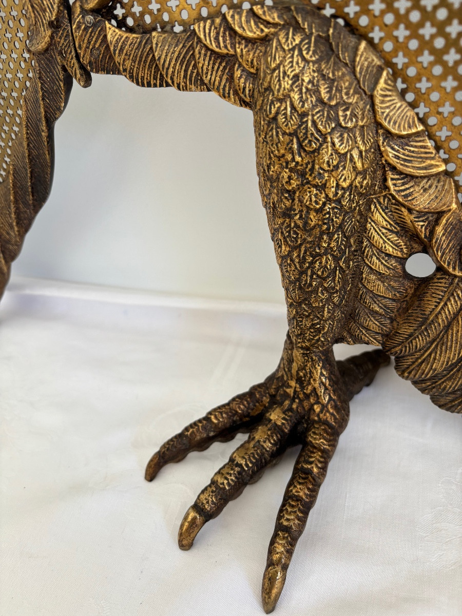 Aigle Pare étincelles en bronze milieu 20éme Siècle -photo-4