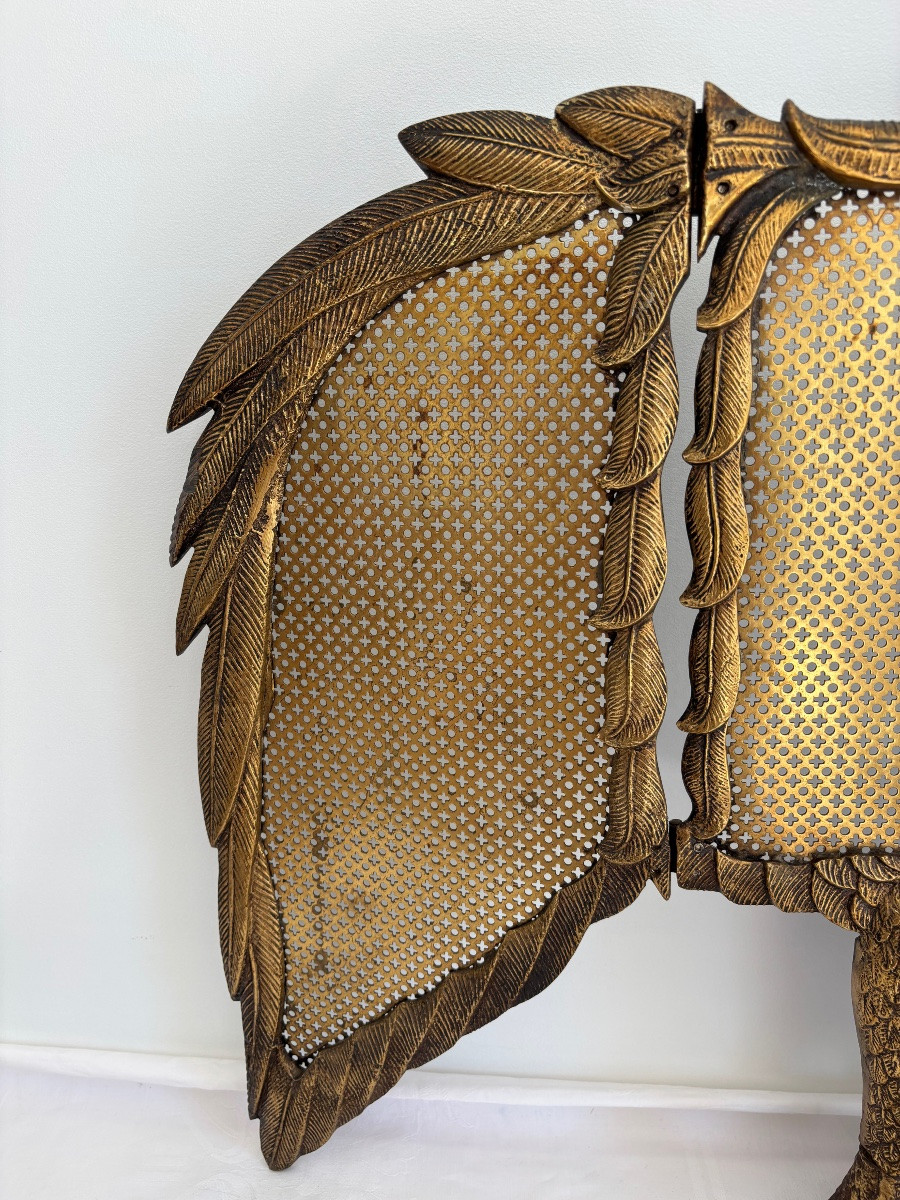 Aigle Pare étincelles en bronze milieu 20éme Siècle -photo-1