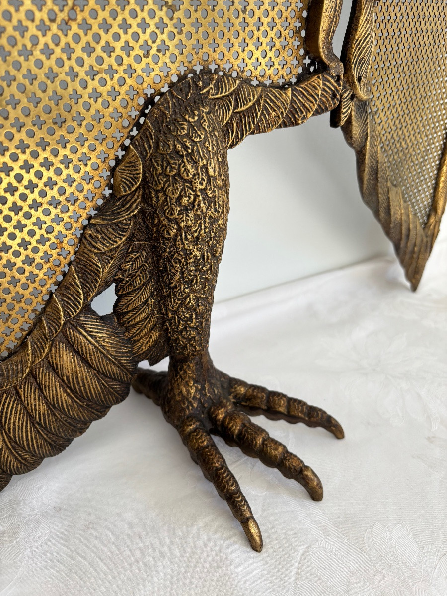 Aigle Pare étincelles en bronze milieu 20éme Siècle -photo-6