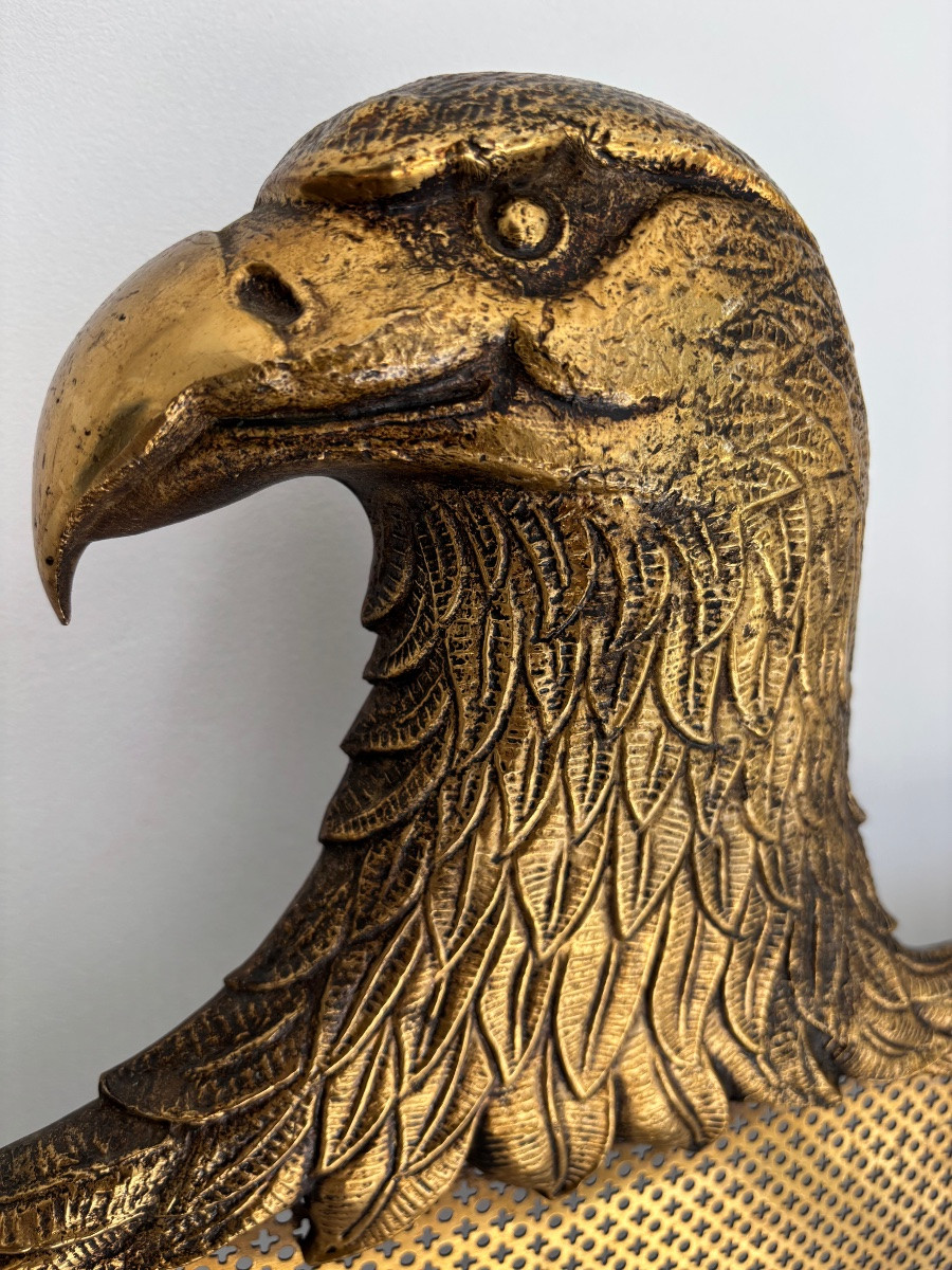 Aigle Pare étincelles en bronze milieu 20éme Siècle -photo-7
