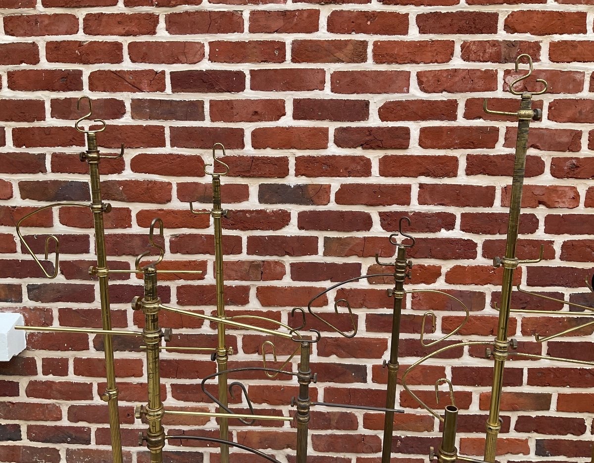 Présentoirs de magasins en laiton  20éme Siècle ensemble de 11-photo-3