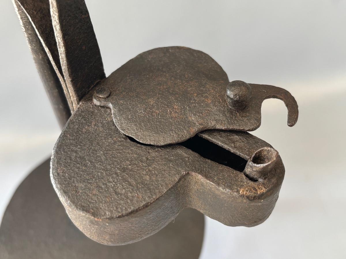 Forged Candlestick 18th Century-photo-3