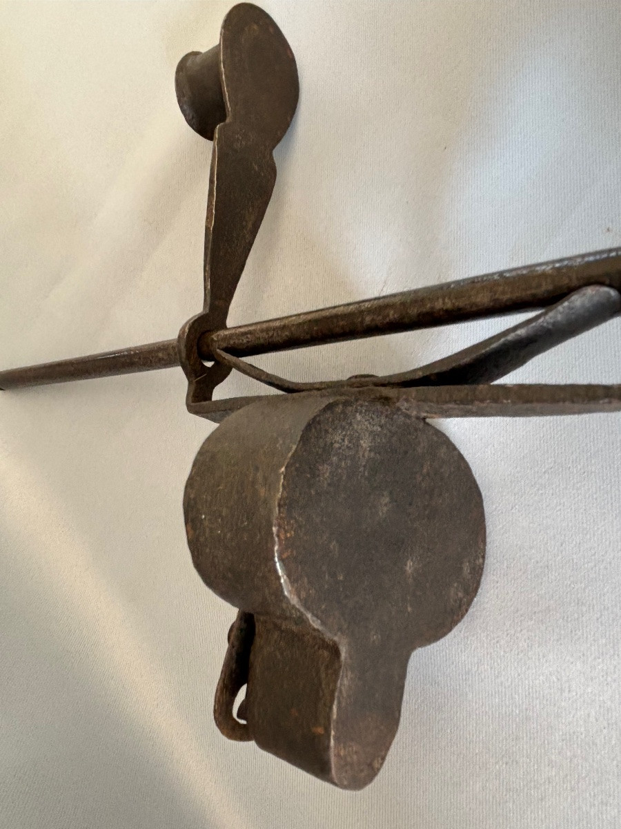 Forged Candlestick 18th Century-photo-3