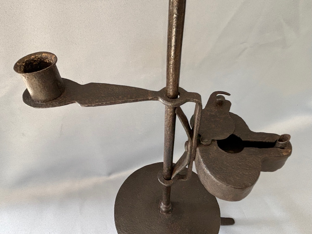 Forged Candlestick 18th Century-photo-4
