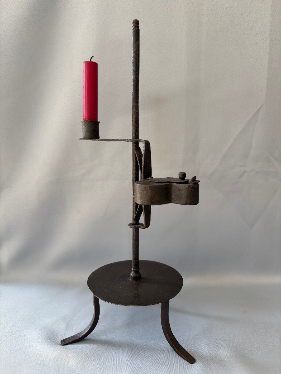 Forged Candlestick 18th Century-photo-6