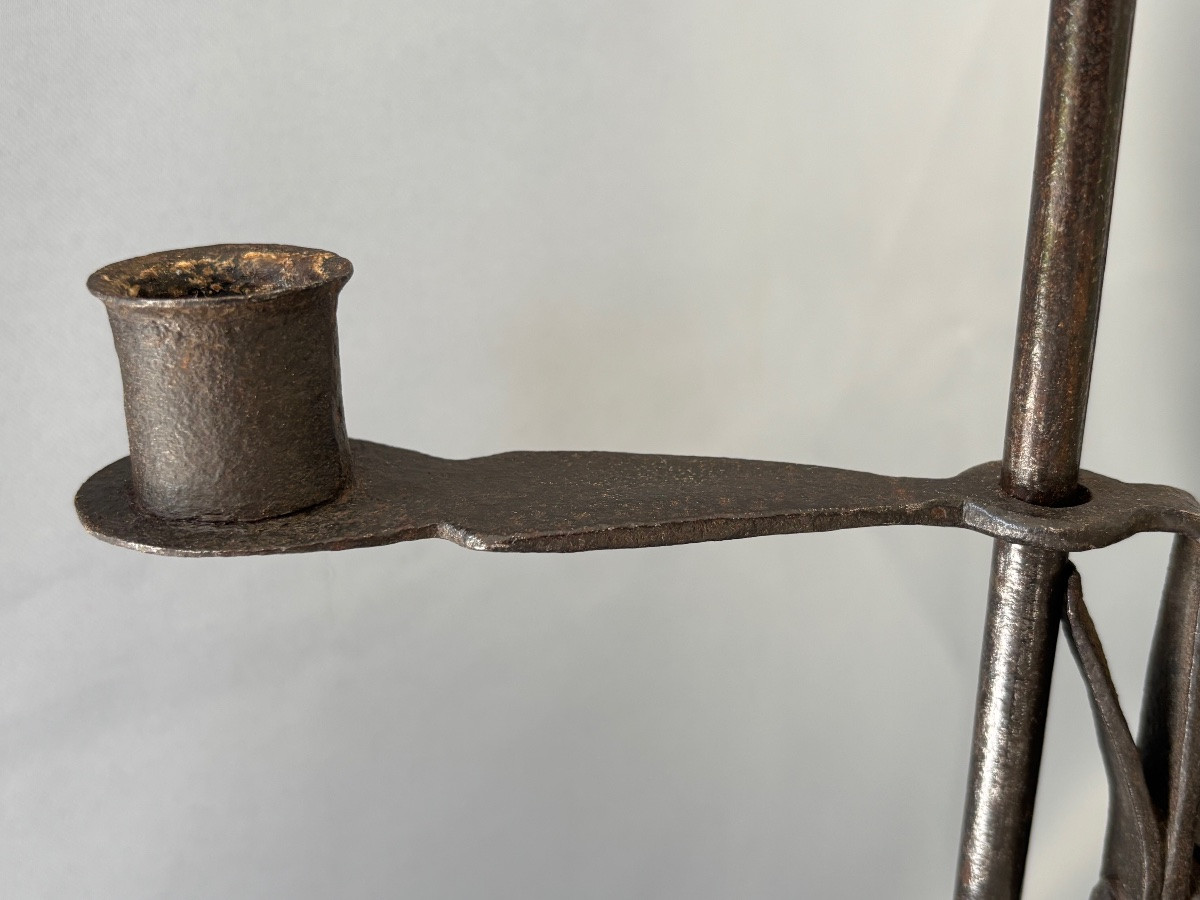 Forged Candlestick 18th Century-photo-8