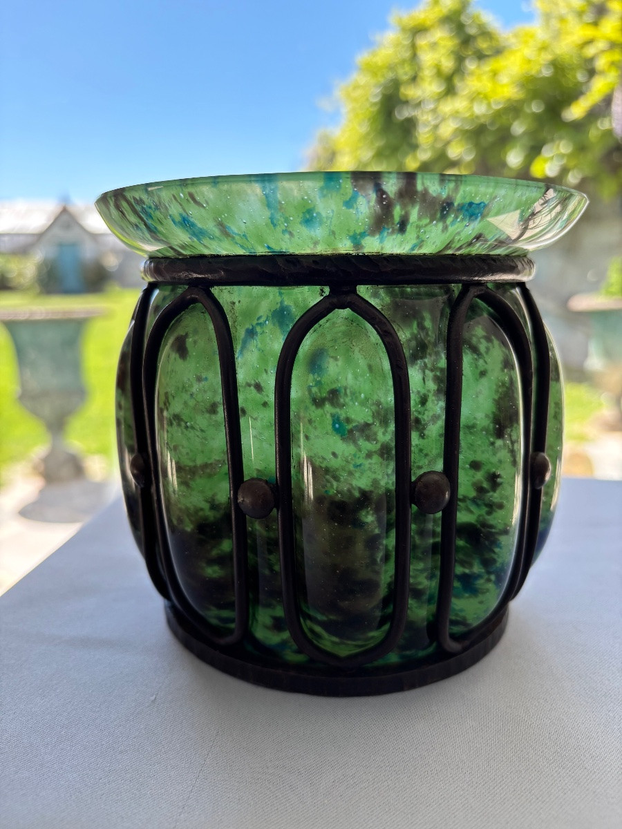 André Delatte Art Deco Pâte De Verre-photo-2