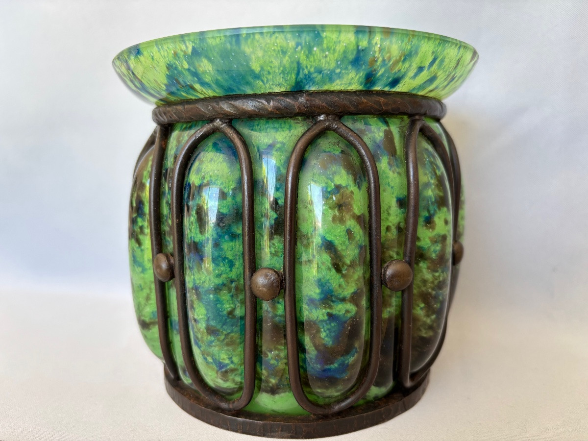 André Delatte Art Deco Pâte De Verre-photo-5