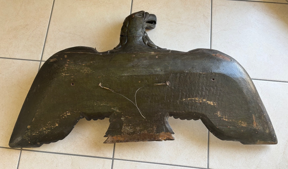 Patinated Wooden Eagle, Late 18th Century-photo-3