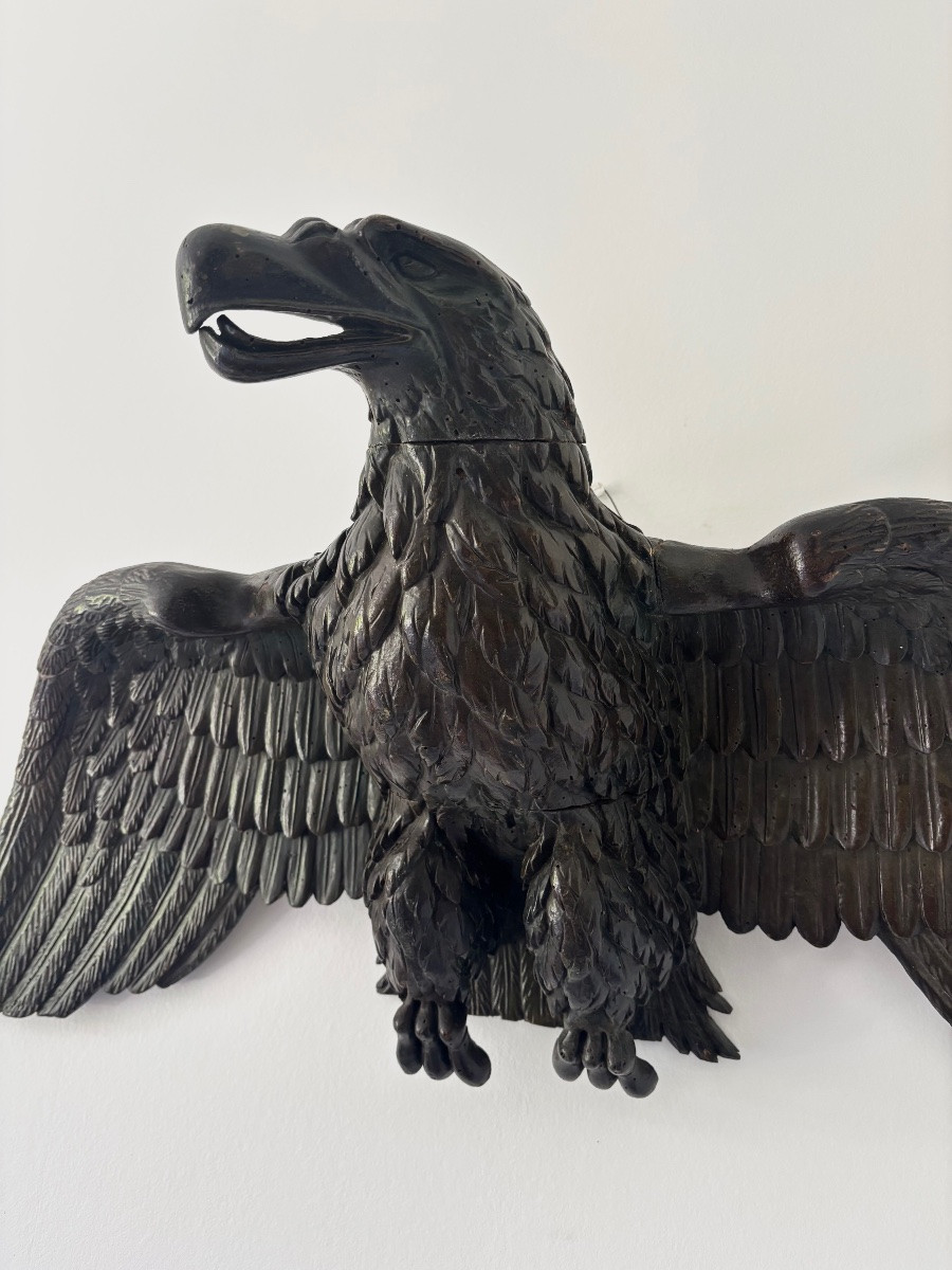 Patinated Wooden Eagle, Late 18th Century-photo-1