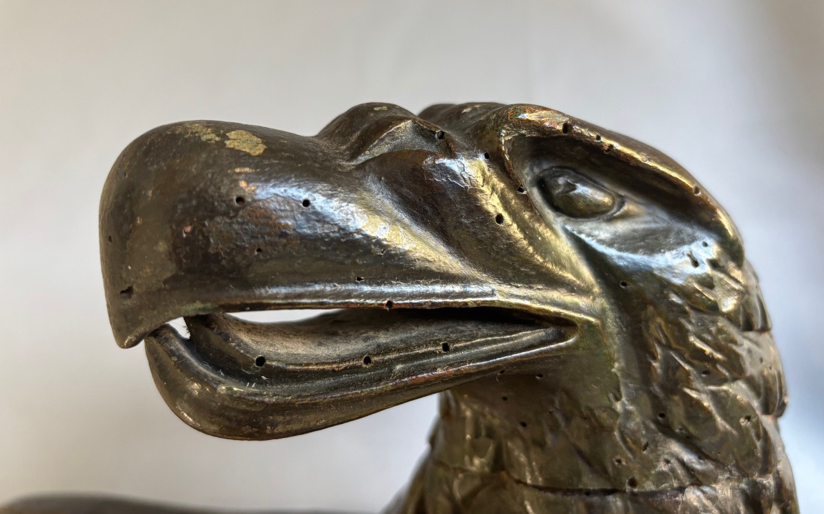 Patinated Wooden Eagle, Late 18th Century-photo-8