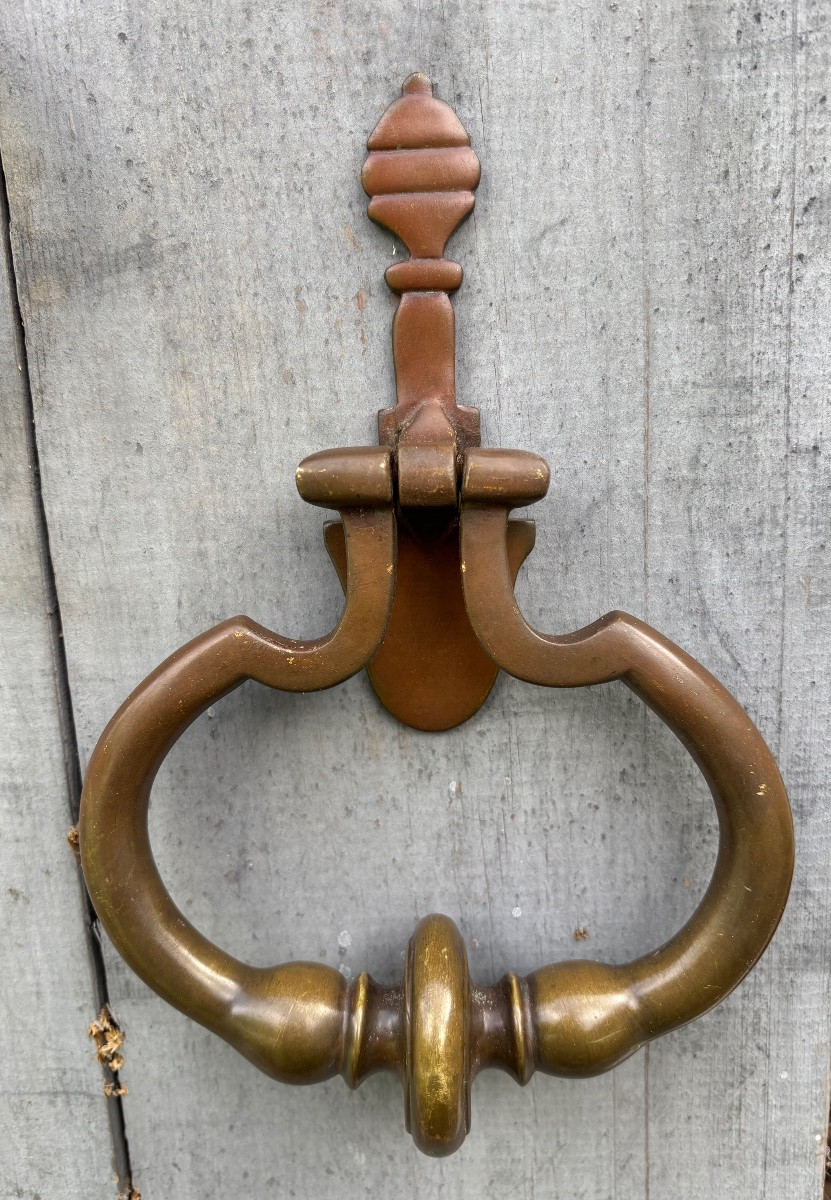 Pair Of Late 19th Century Bronze Door Knockers-photo-2