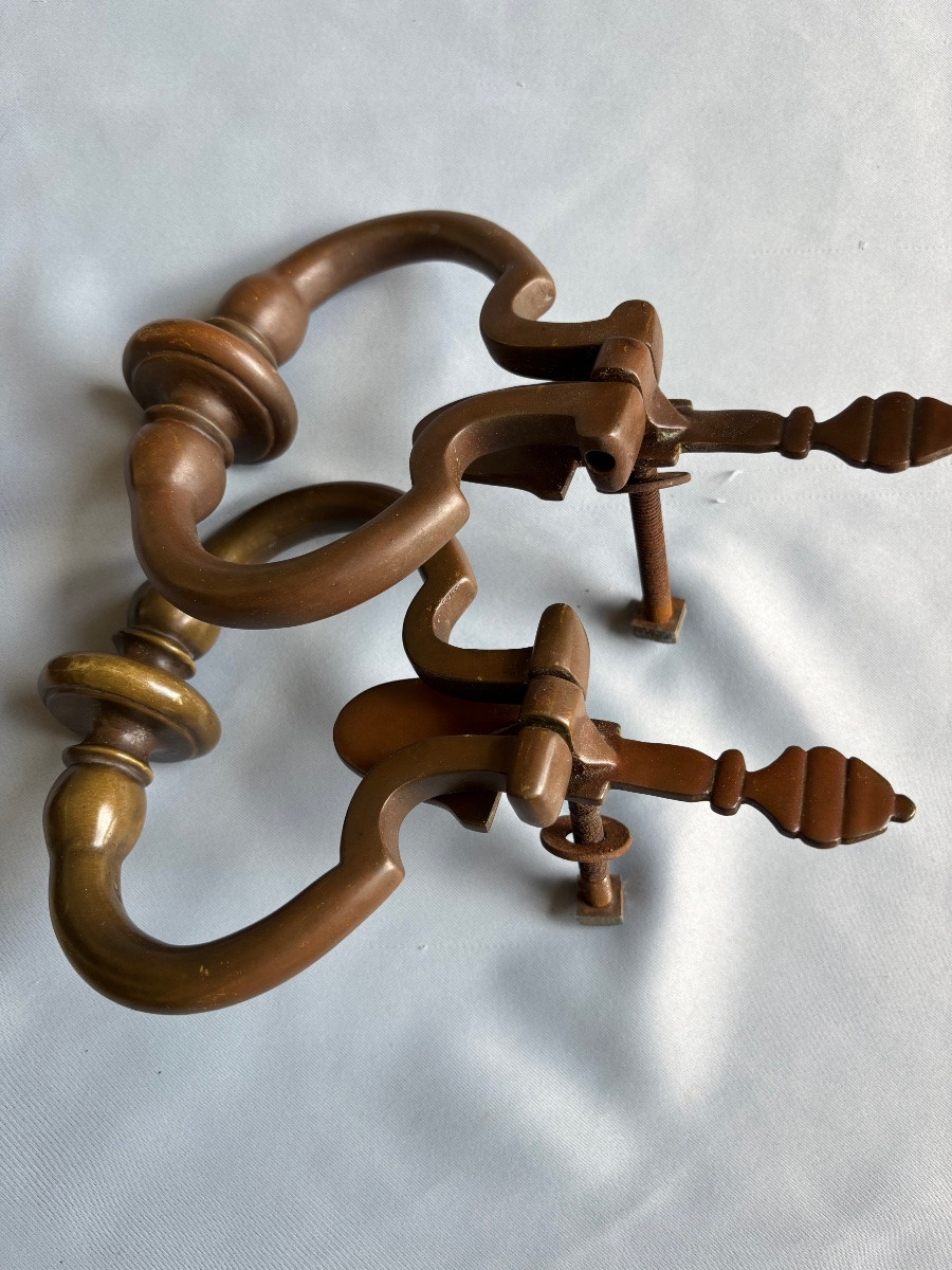 Pair Of Late 19th Century Bronze Door Knockers-photo-4