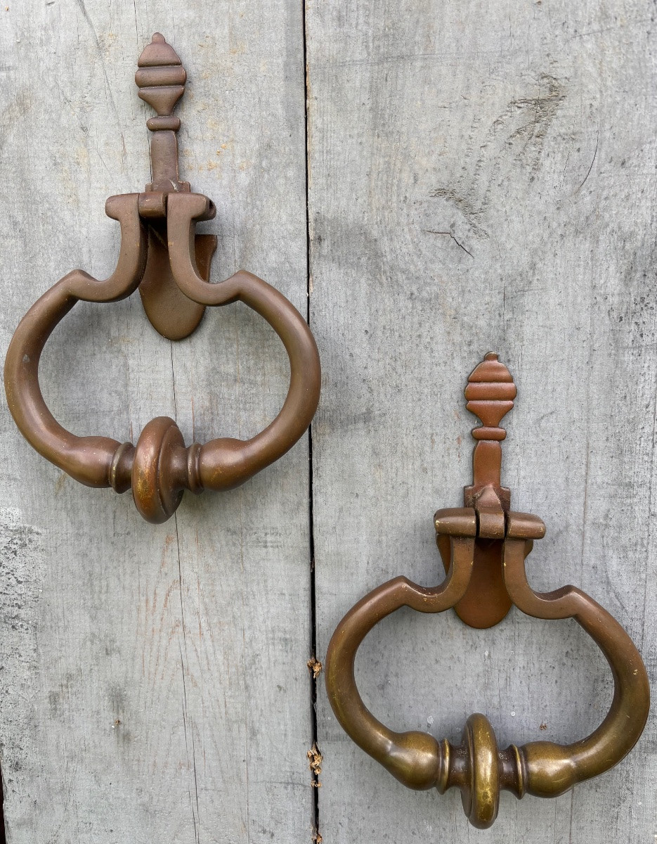 Pair Of Late 19th Century Bronze Door Knockers-photo-7