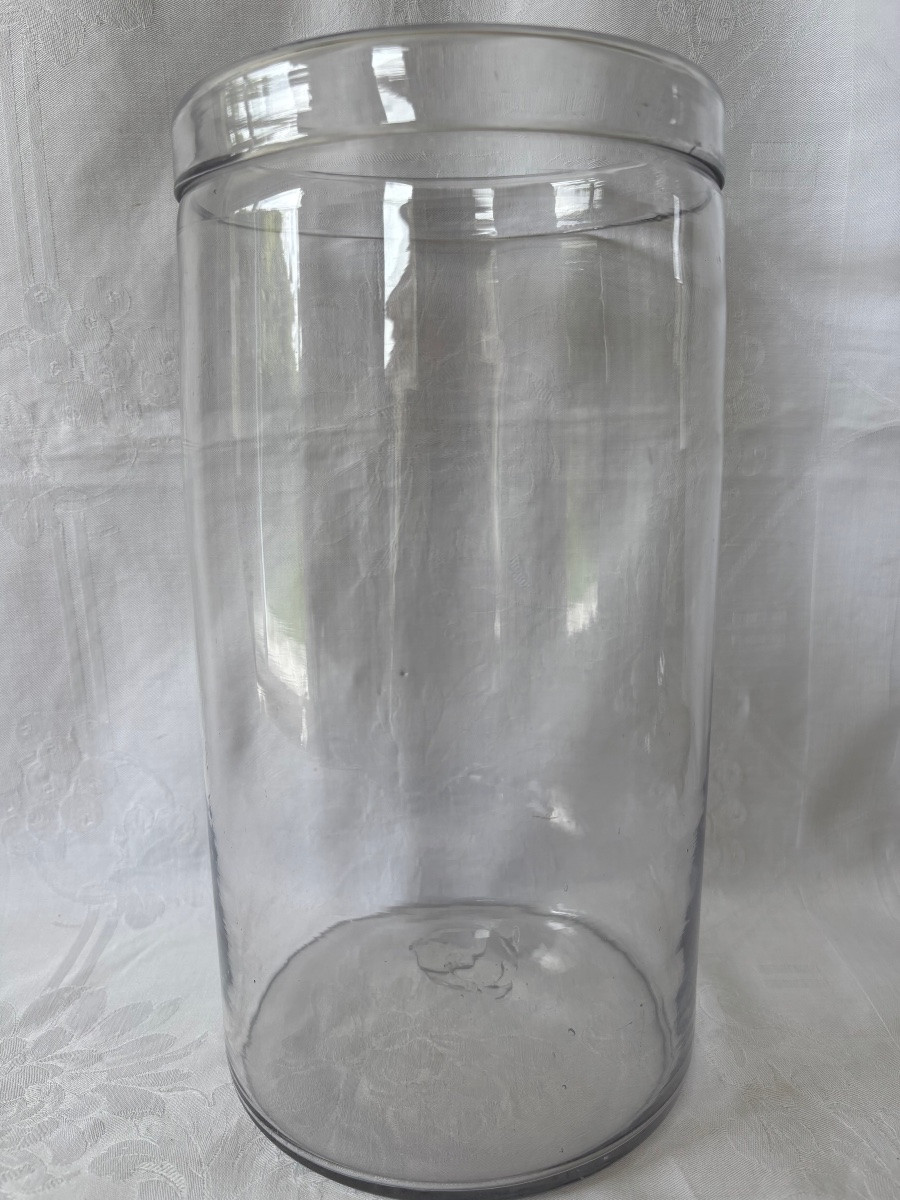 Herbalist's Glass-blown Covered Pot 18th Century-photo-5