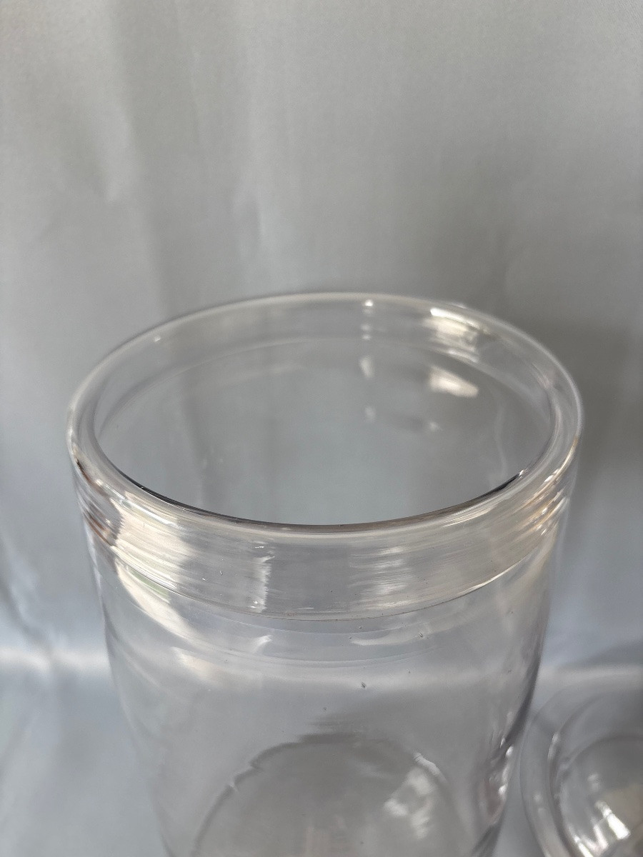 Herbalist's Glass-blown Covered Pot 18th Century-photo-8