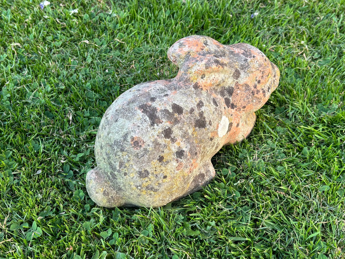 Lapin en terre cuite début 20éme Siècle  -photo-3