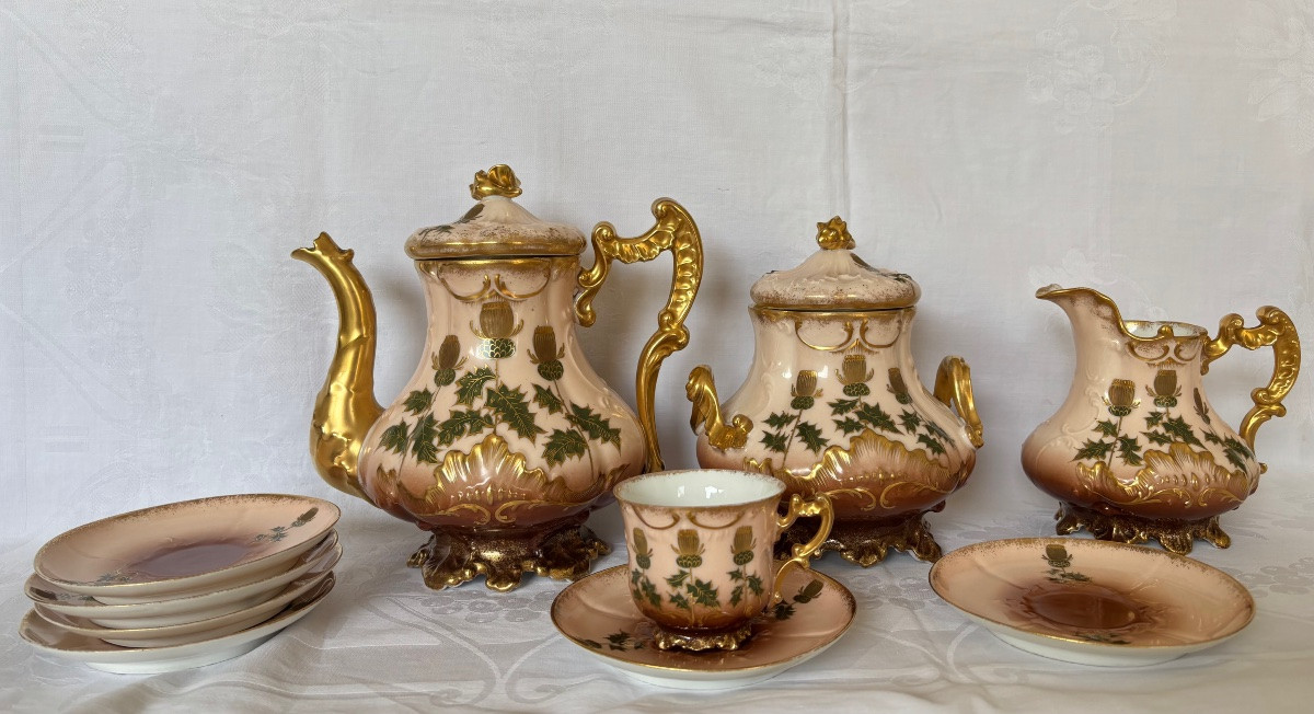 Limoges service à thé Art Nouveau fin 19éme Siècle -photo-7