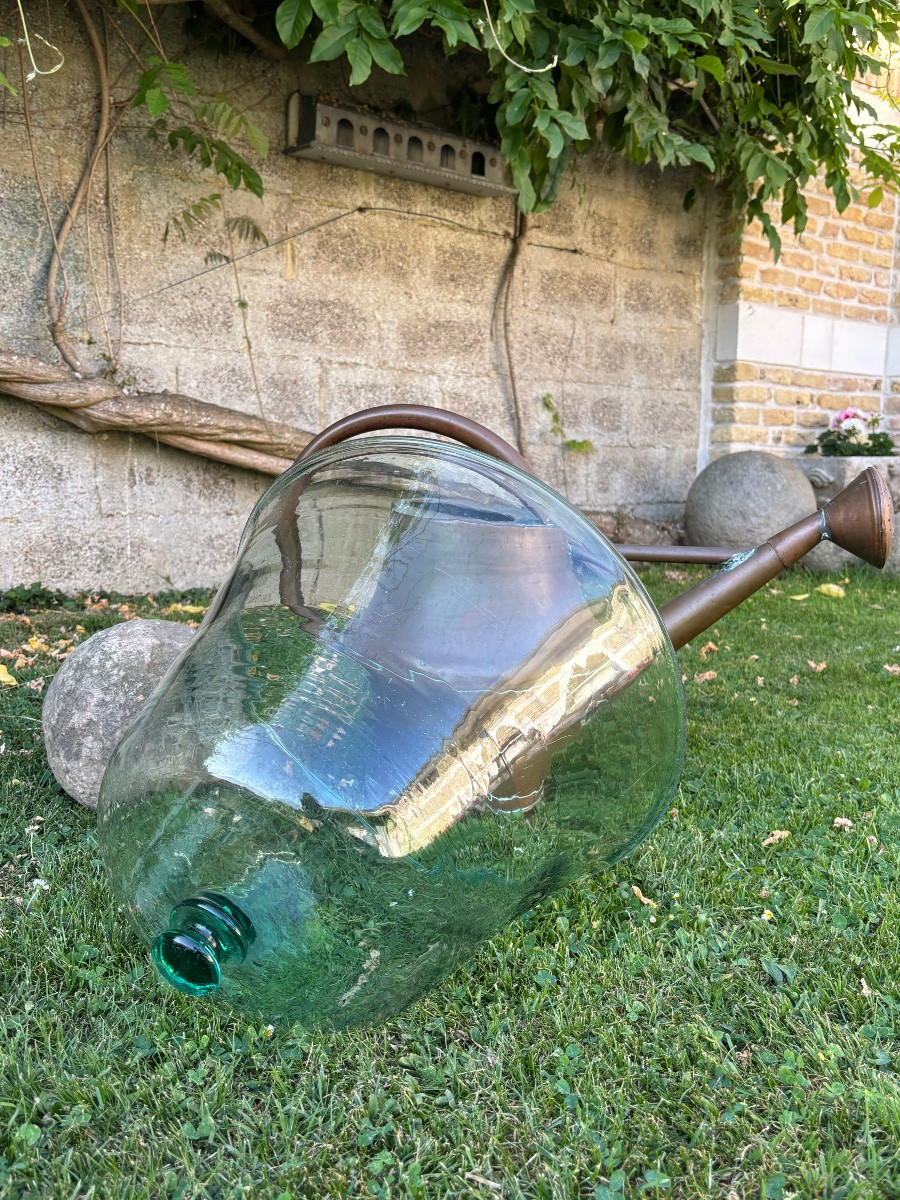 Cloche de jardin en verre soufflé 19éme Siècle -photo-4