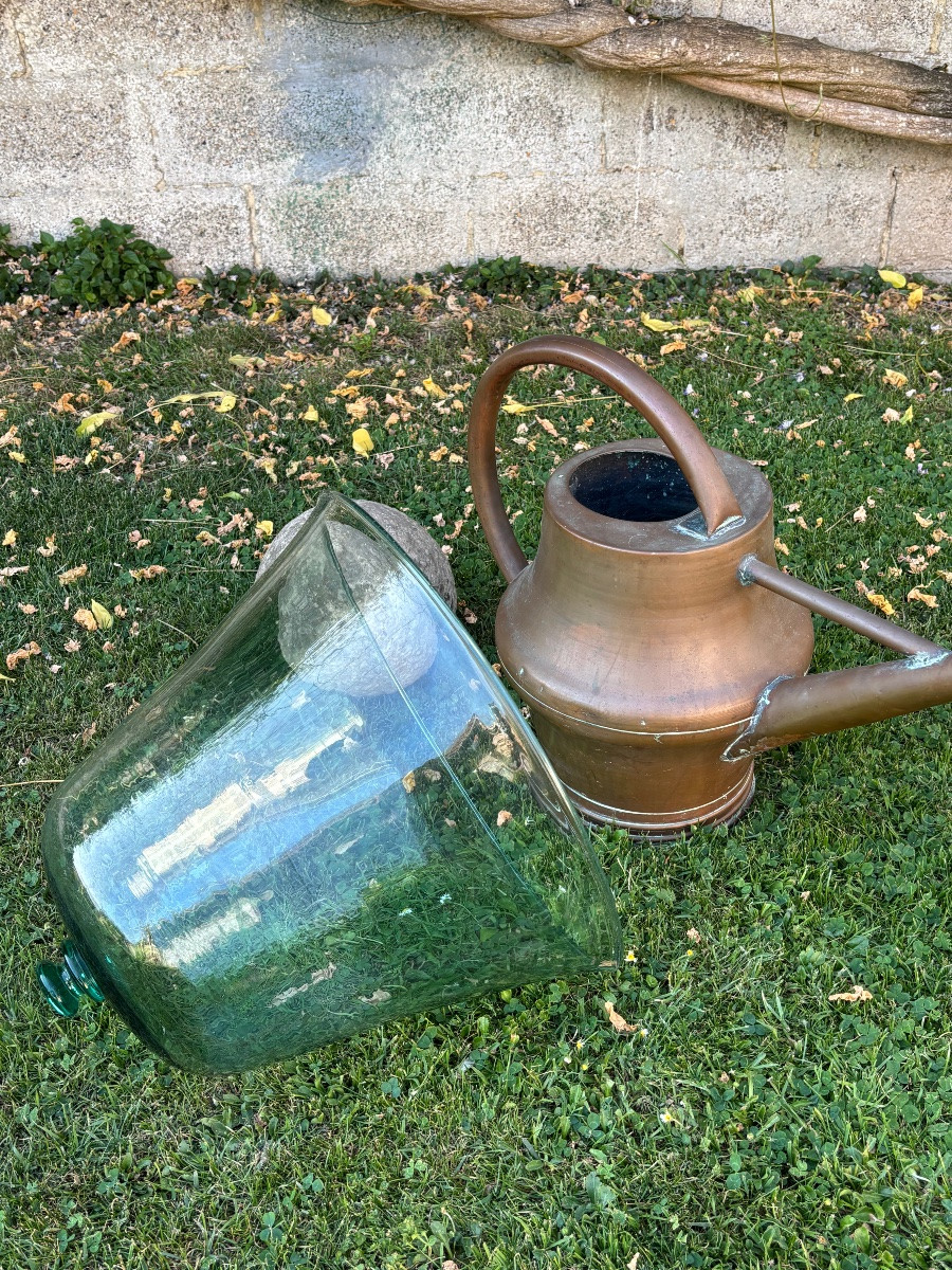 Cloche de jardin en verre soufflé 19éme Siècle -photo-5