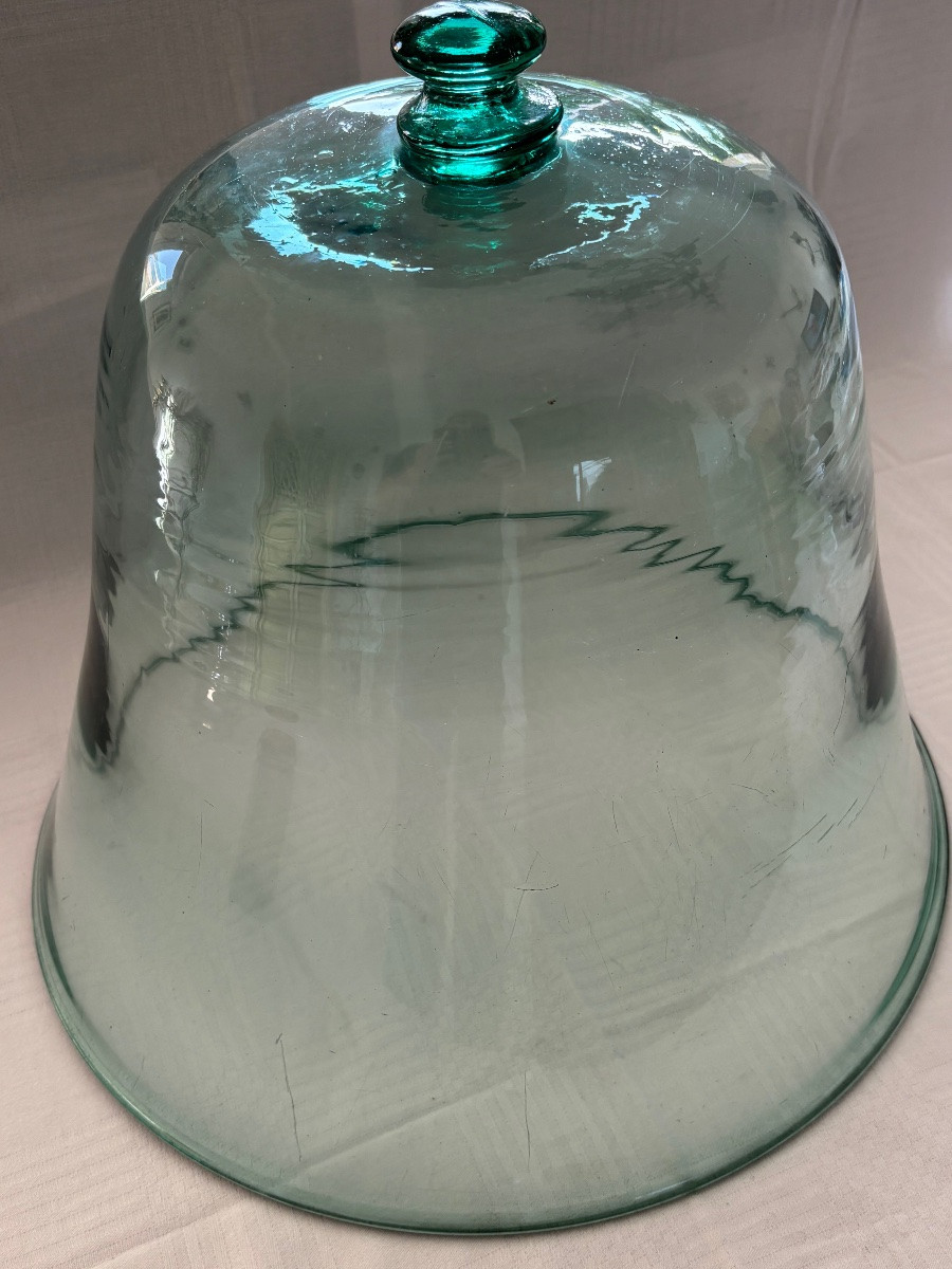 Cloche de jardin en verre soufflé 19éme Siècle -photo-8