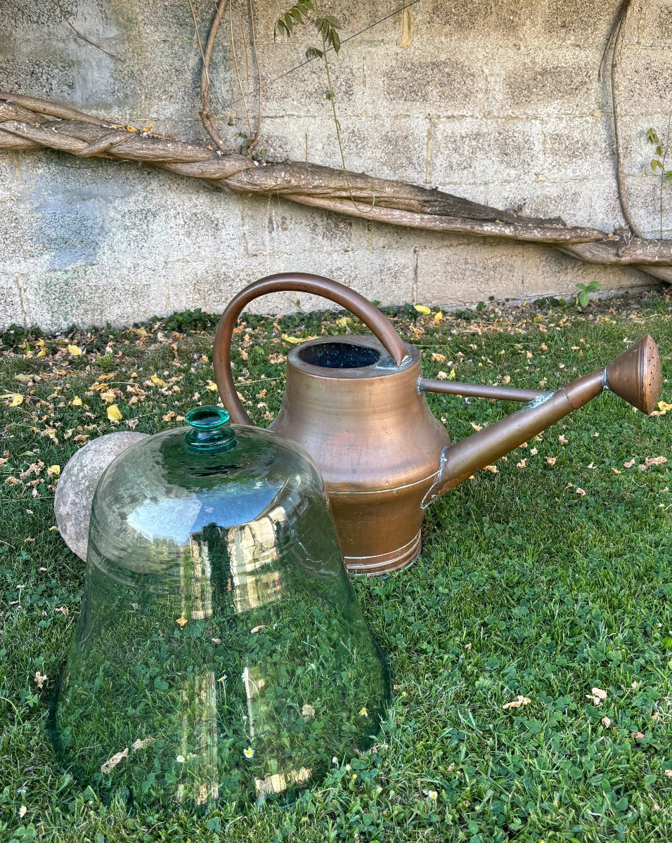 Cloche de jardin en verre soufflé 19éme Siècle 