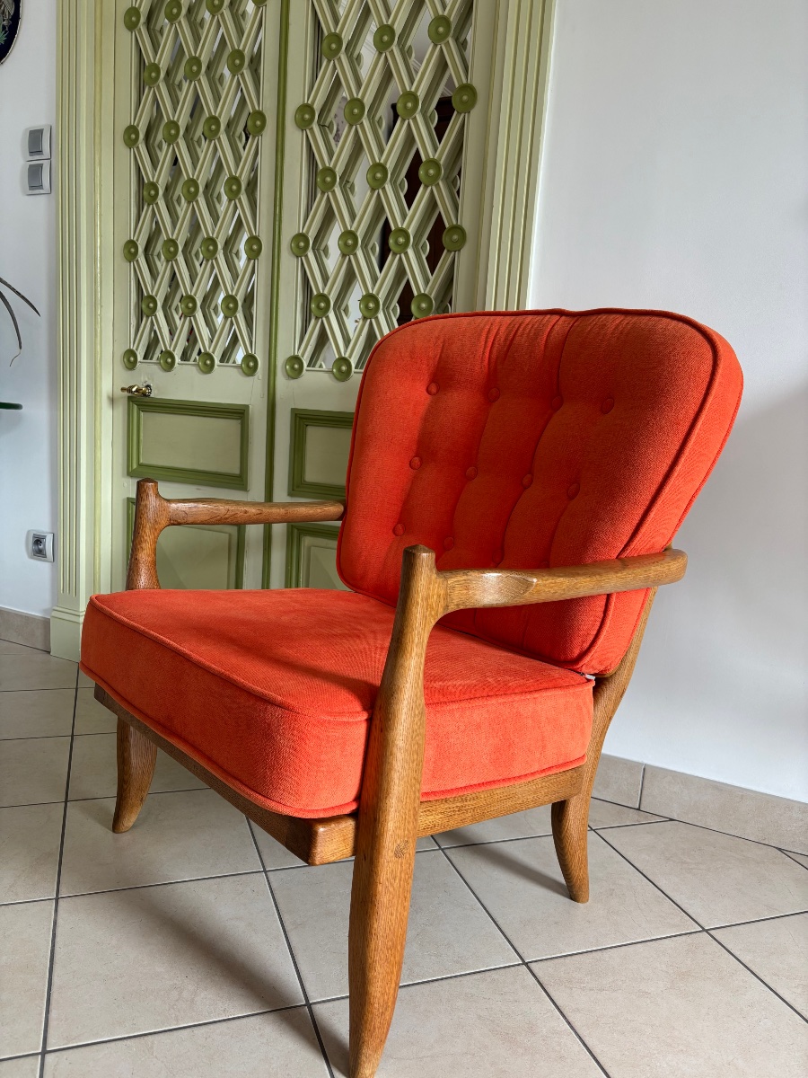 Guillerme Et Chambon Armchair < José > Circa 1970 Edition Votre Maison-photo-4