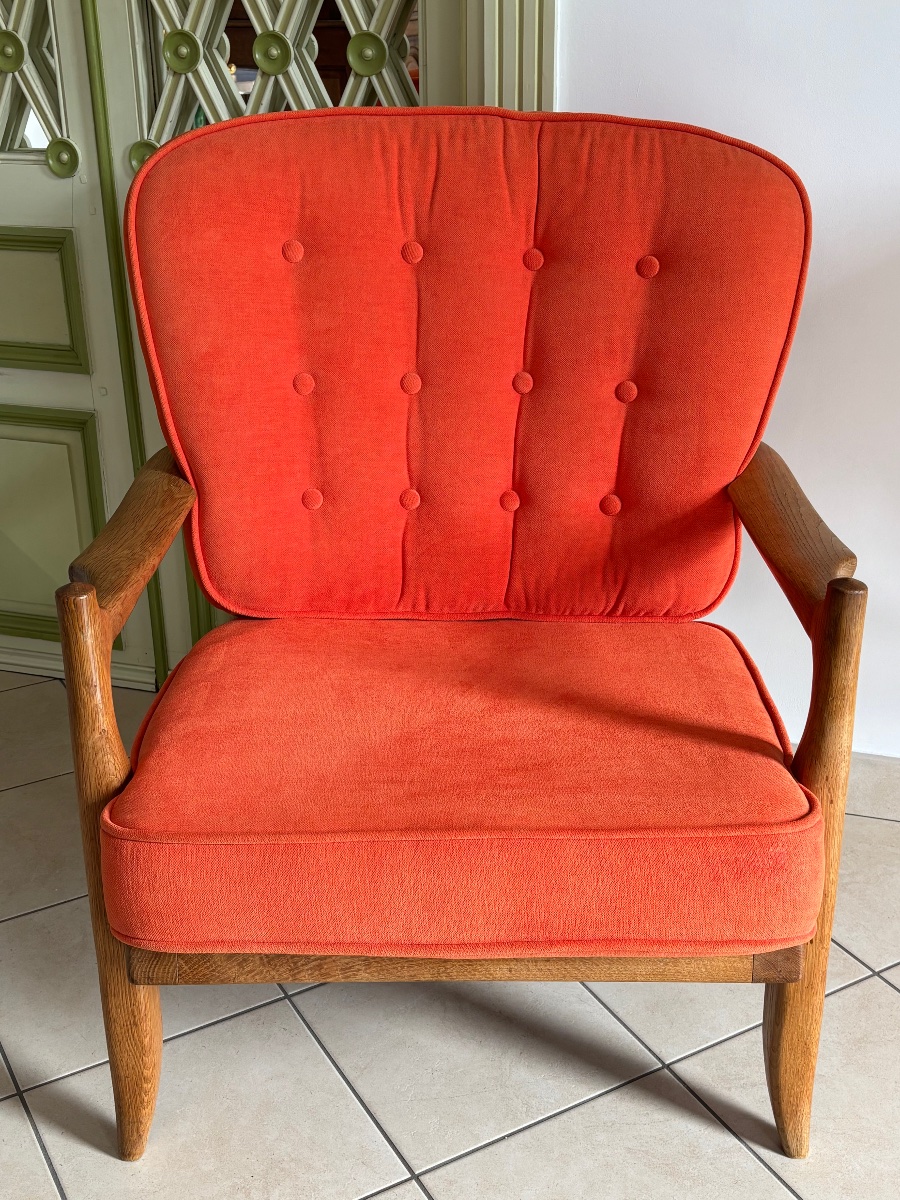 Guillerme Et Chambon Armchair < José > Circa 1970 Edition Votre Maison-photo-6