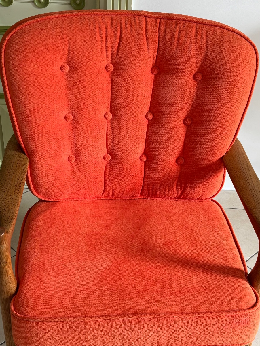 Guillerme Et Chambon Armchair < José > Circa 1970 Edition Votre Maison-photo-7