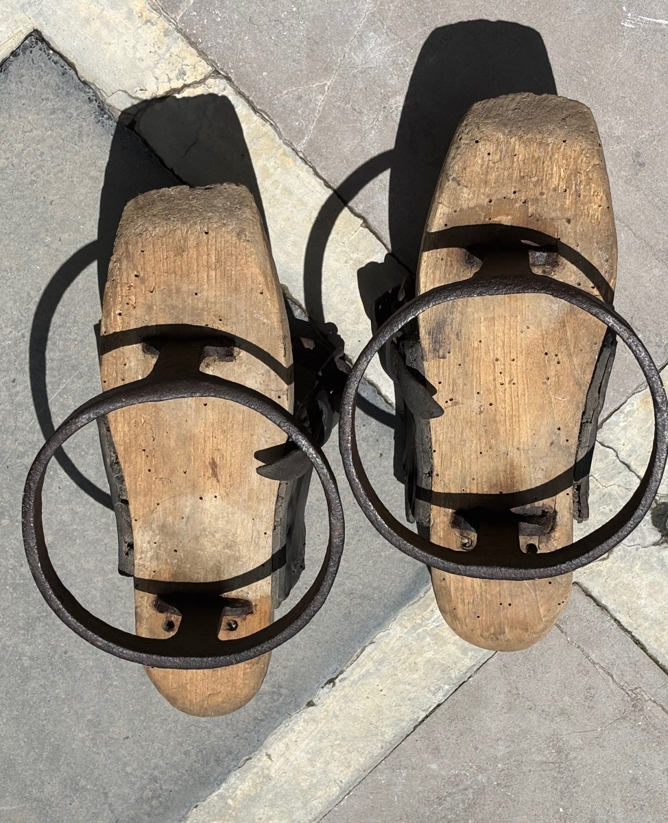 Patins à boue Flamand ou soques 19éme Siècle -photo-2