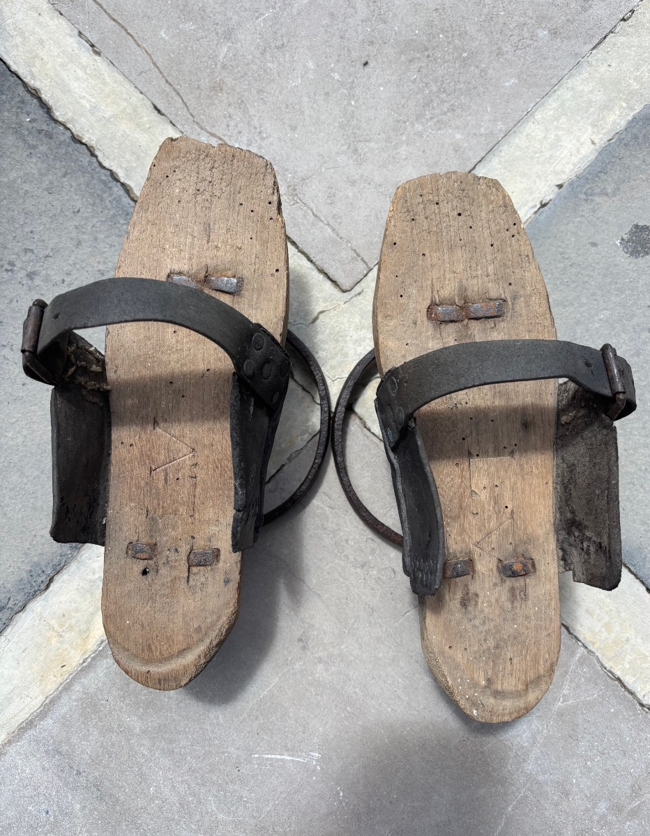 Patins à boue Flamand ou soques 19éme Siècle -photo-2
