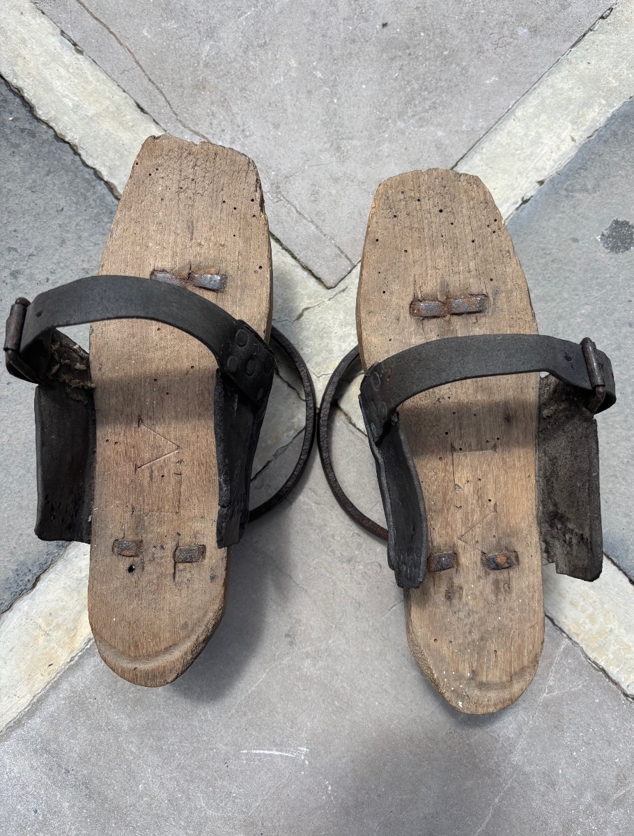 Patins à boue Flamand ou soques 19éme Siècle 