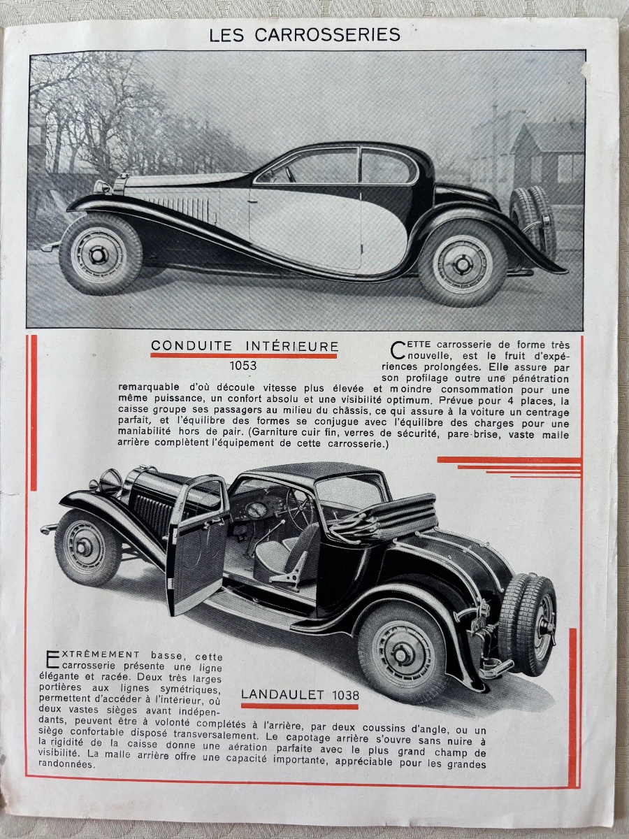 Bugatti Type 50 catalogue original Circa 1932-photo-4