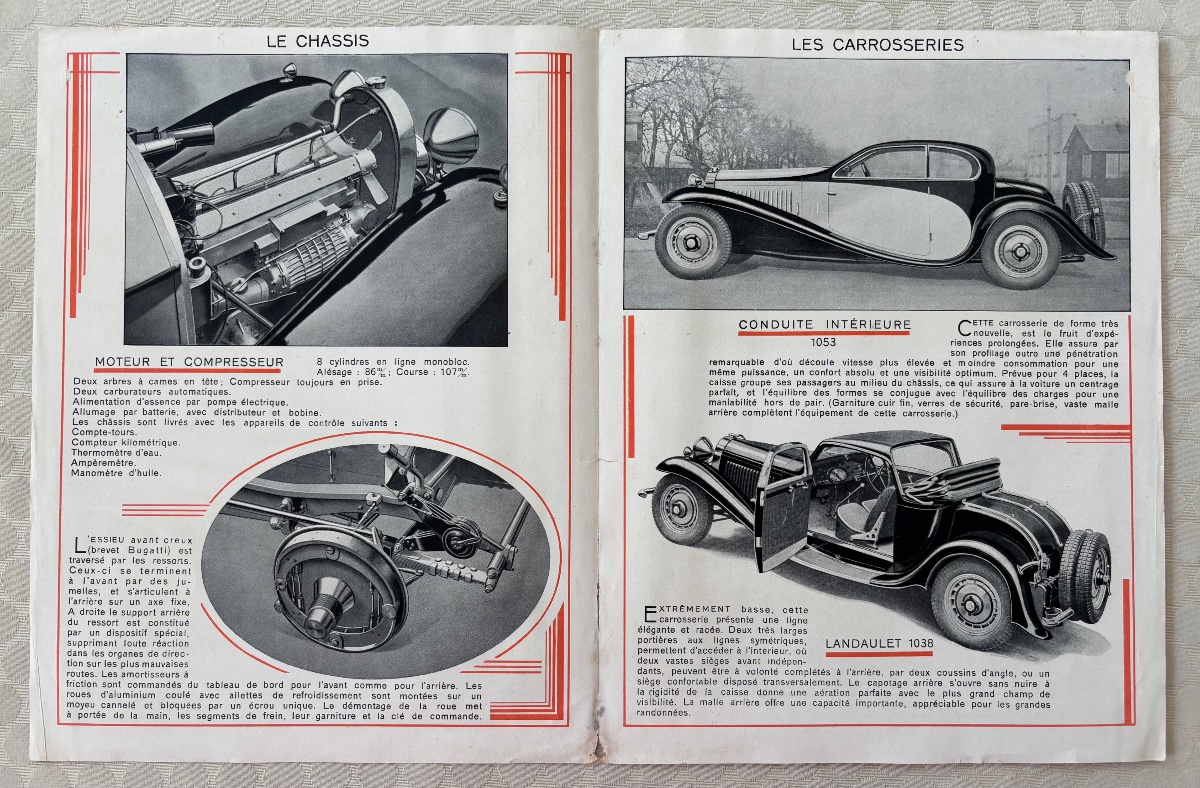Bugatti Type 50 catalogue original Circa 1932-photo-2