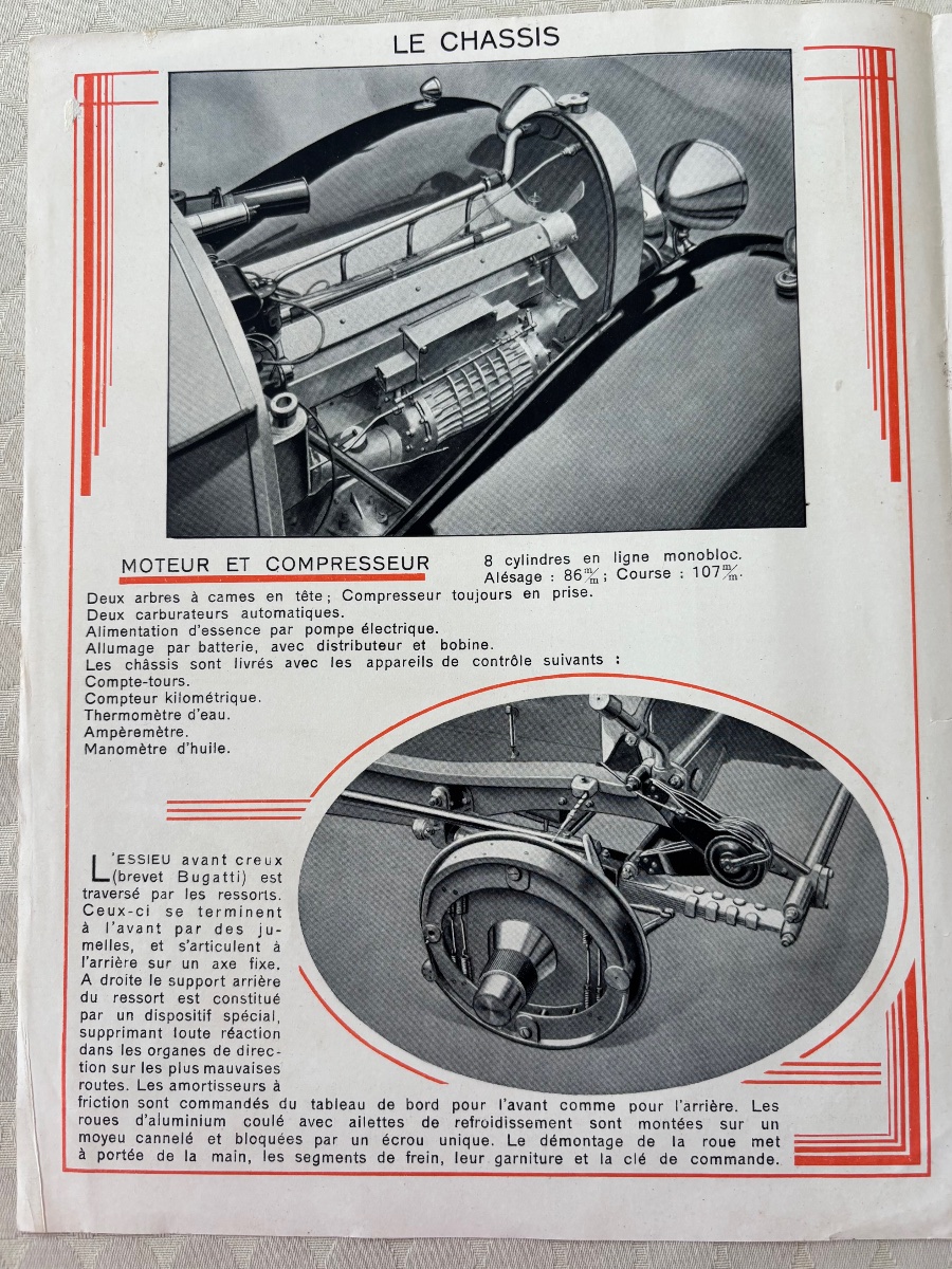 Bugatti Type 50 catalogue original Circa 1932-photo-3