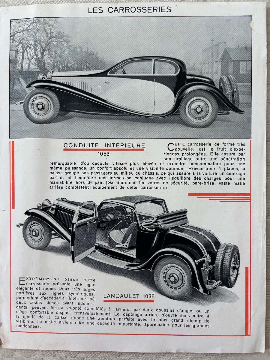 Bugatti Type 50 catalogue original Circa 1932-photo-5