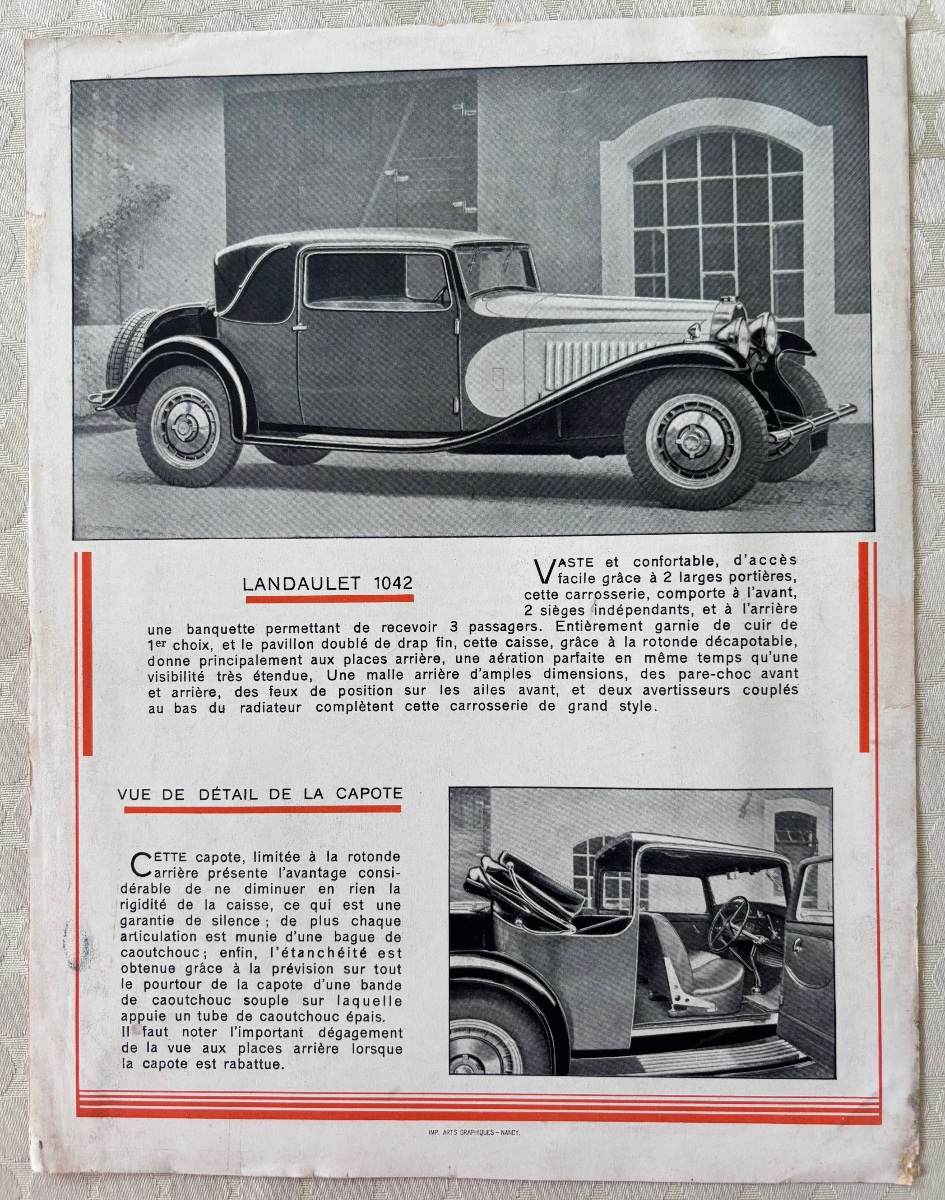Bugatti Type 50 catalogue original Circa 1932-photo-6