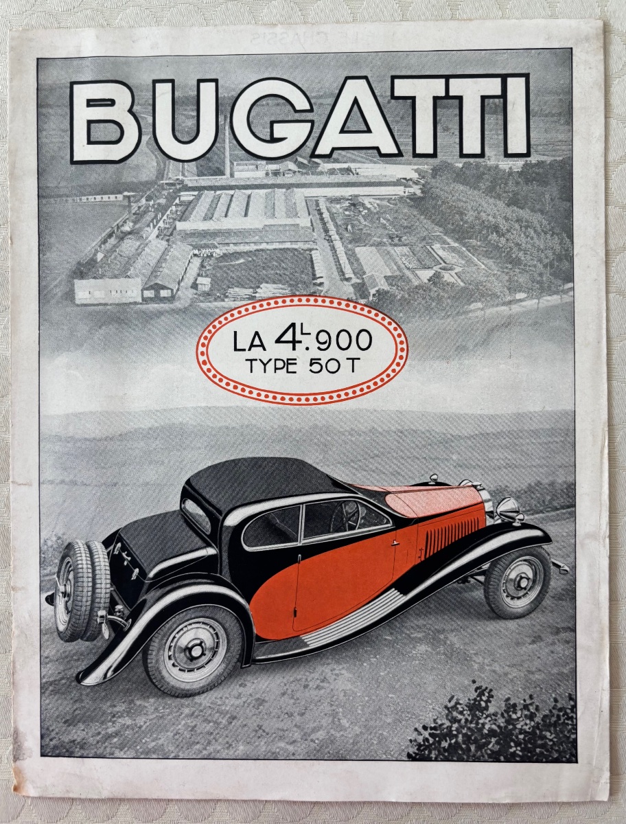 Bugatti Type 50 catalogue original Circa 1932