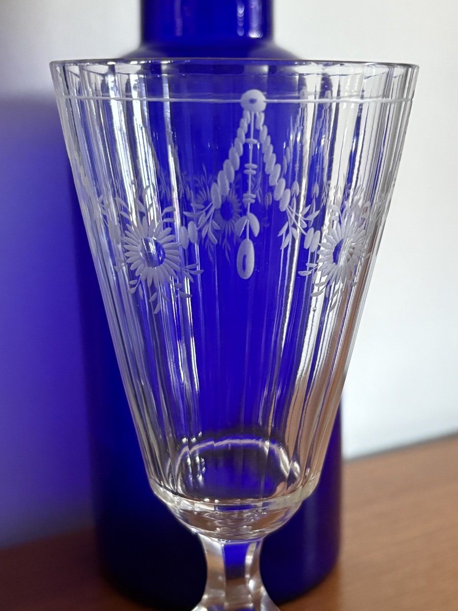 Blown, Engraved Bohemian Silesian Glass, 18th Century -photo-2