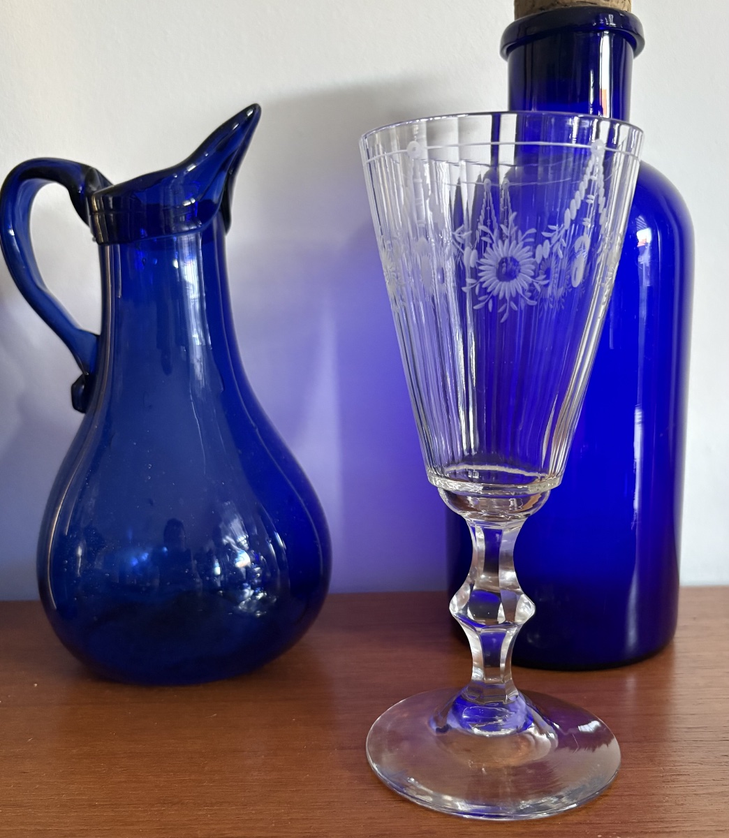 Blown, Engraved Bohemian Silesian Glass, 18th Century -photo-4