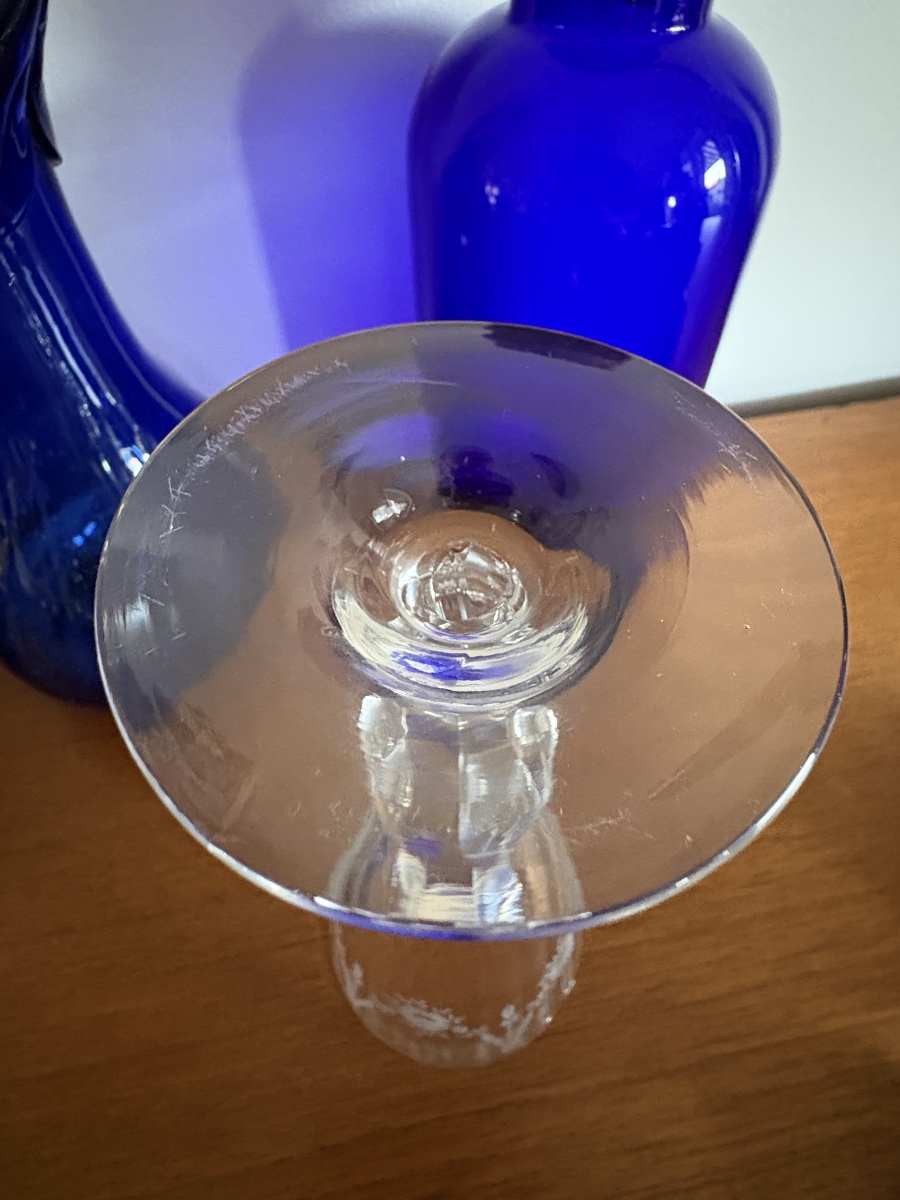 Blown, Engraved Bohemian Silesian Glass, 18th Century -photo-3