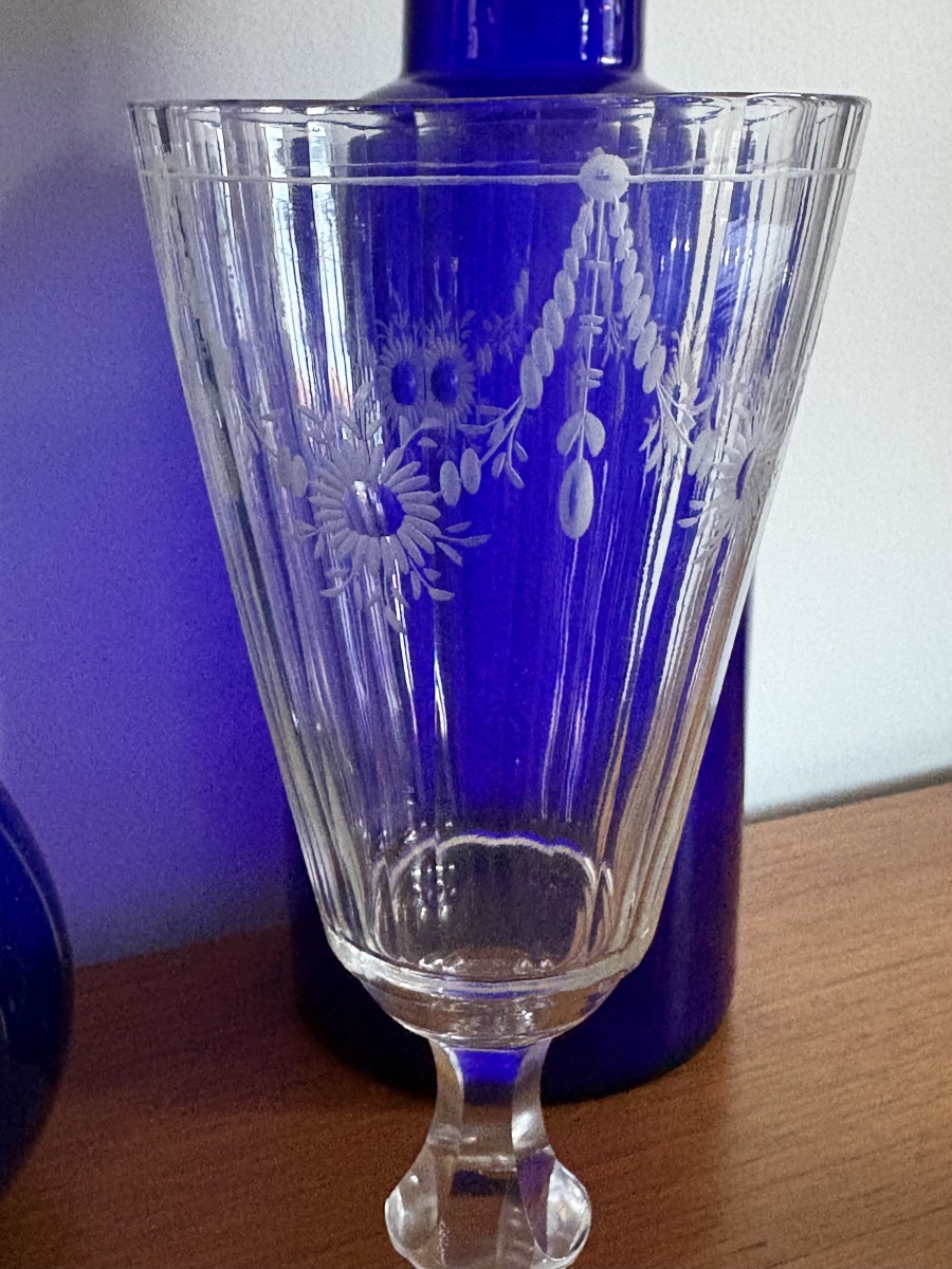 Blown, Engraved Bohemian Silesian Glass, 18th Century -photo-4