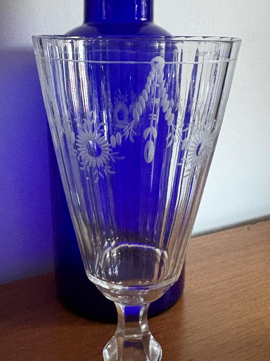 Blown, Engraved Bohemian Silesian Glass, 18th Century -photo-5