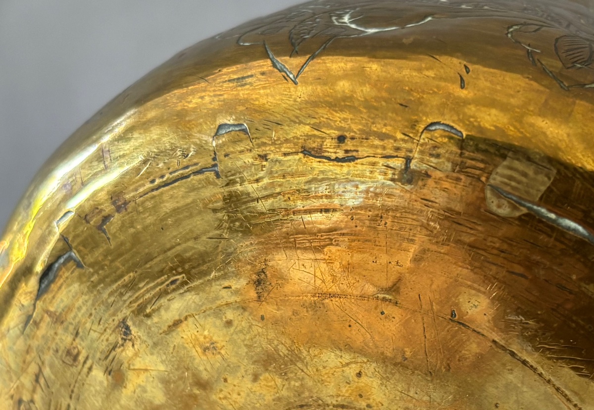 19th-century Ottoman Brass Basin-photo-2