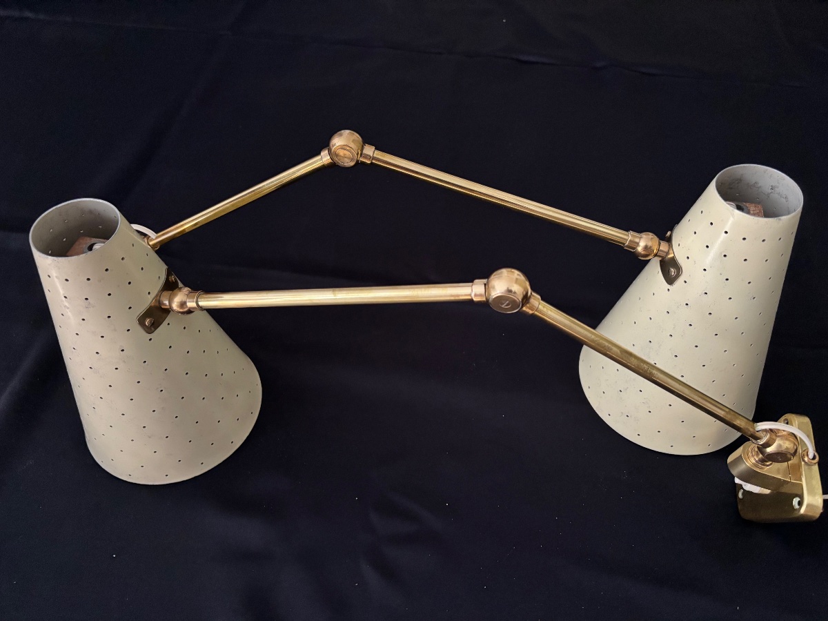 Pierre Guariche  Circa 1926–1995 Pair Of Wall Sconces 
