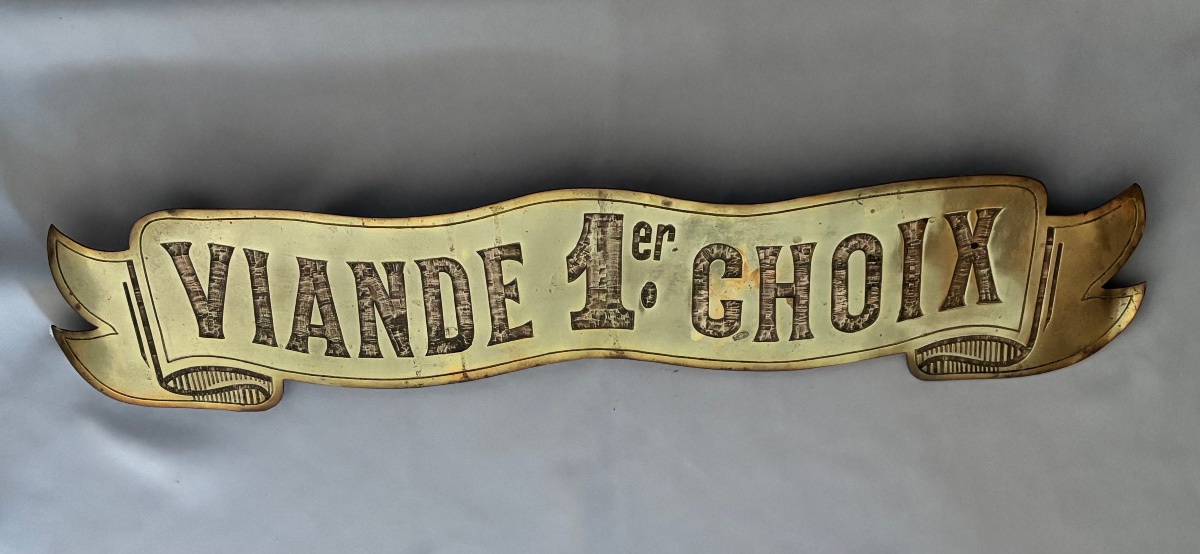 Butcher Shop: Advertising Banner, Late 19th Century -photo-1