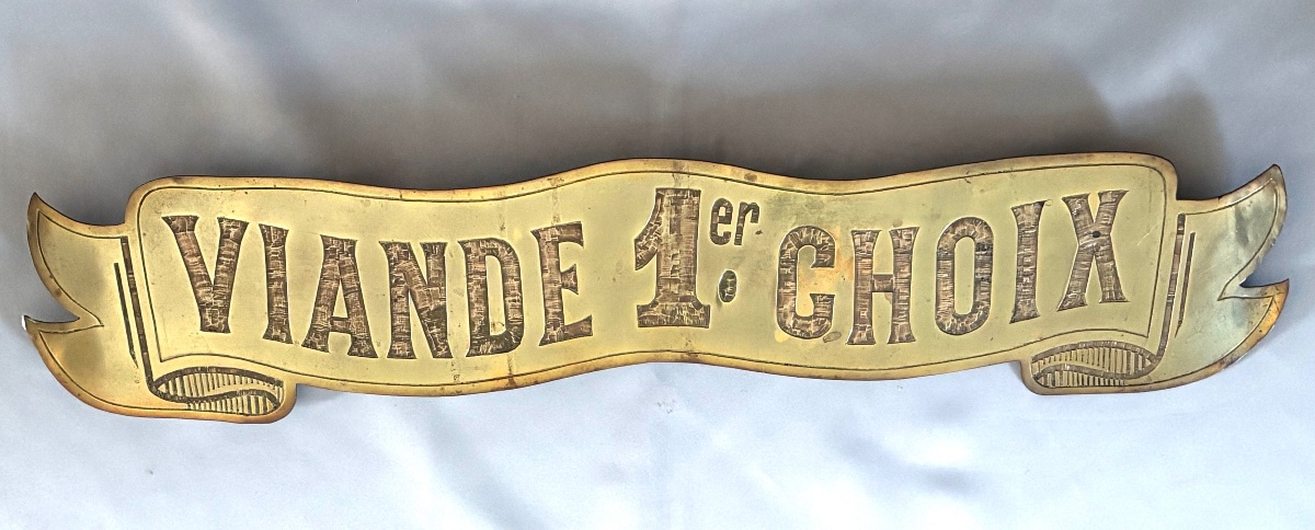 Butcher Shop: Advertising Banner, Late 19th Century -photo-2