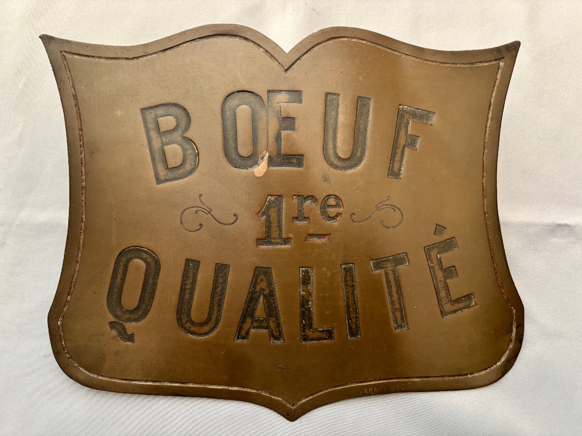 écusson Butcher Shop Sign, Late 19th Century -photo-2
