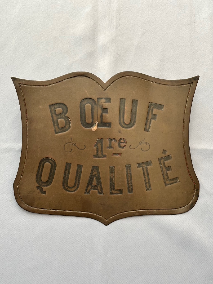 écusson Butcher Shop Sign, Late 19th Century -photo-1